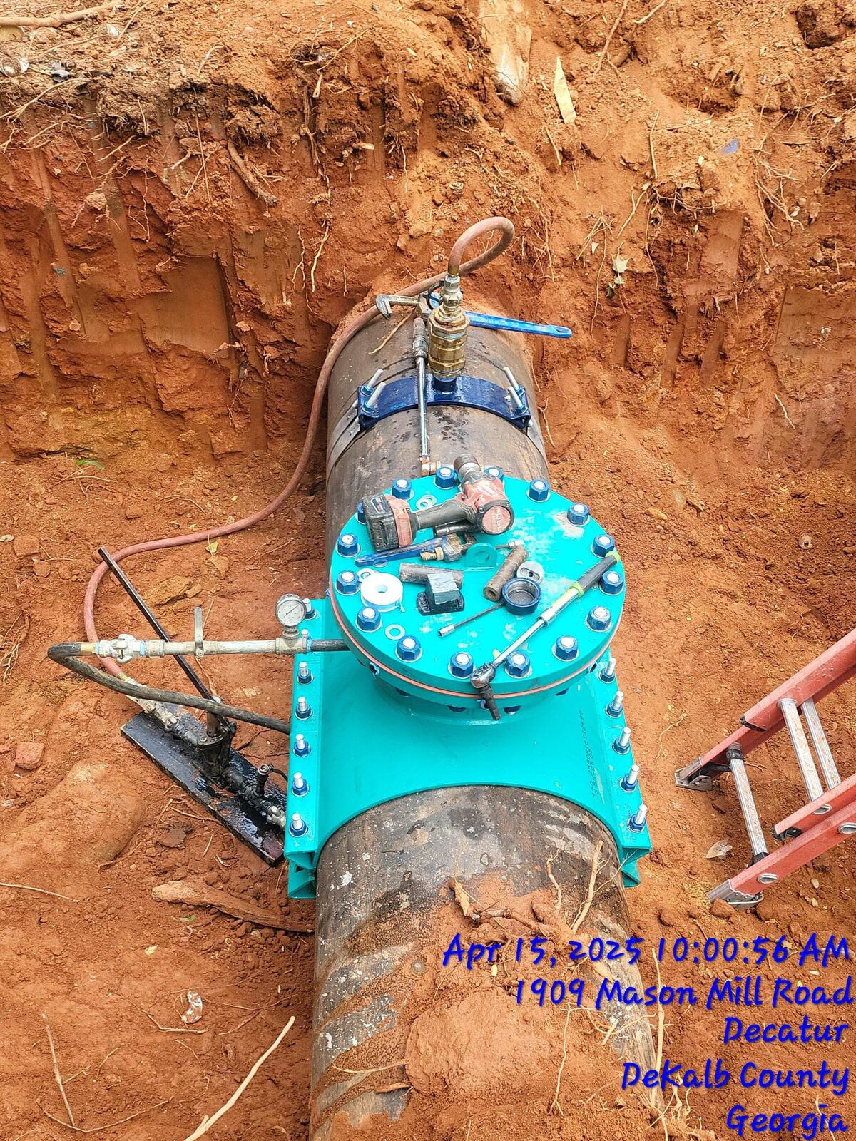 Insertion valve installation, 10:00 AM (2025-04-15).