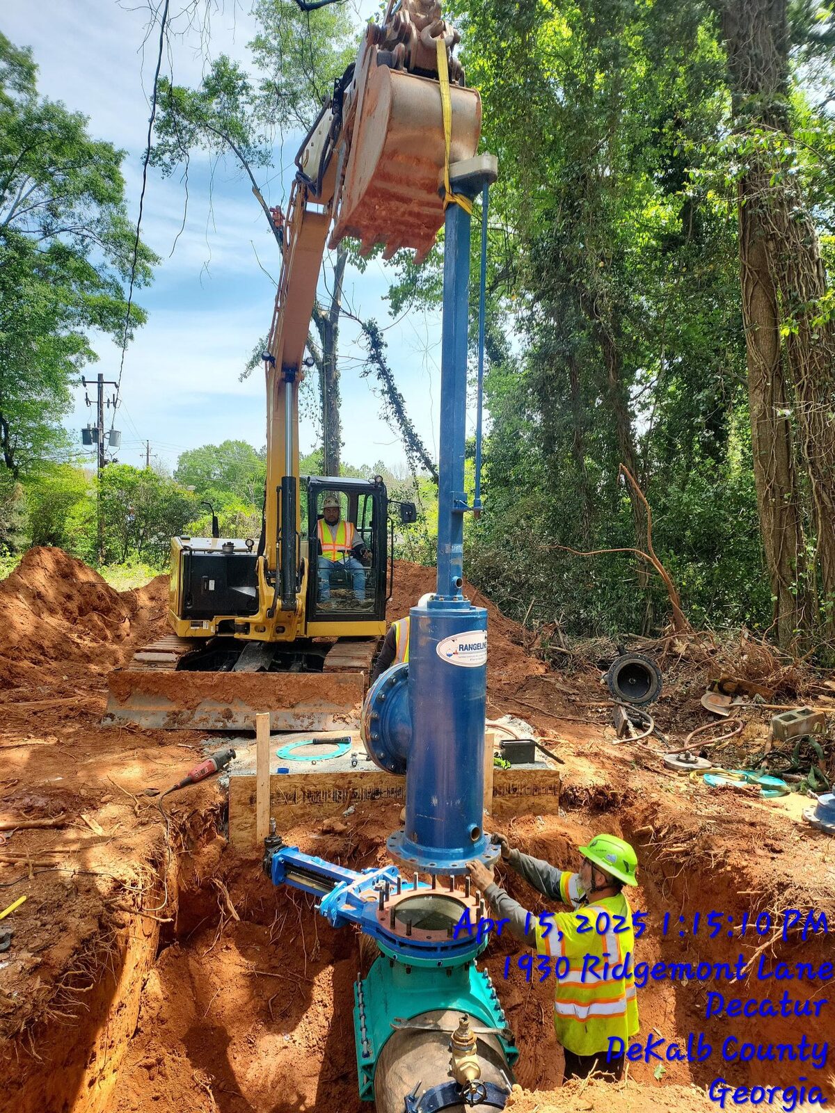 Insertion valve installation, 1:15 PM (2025-04-15).