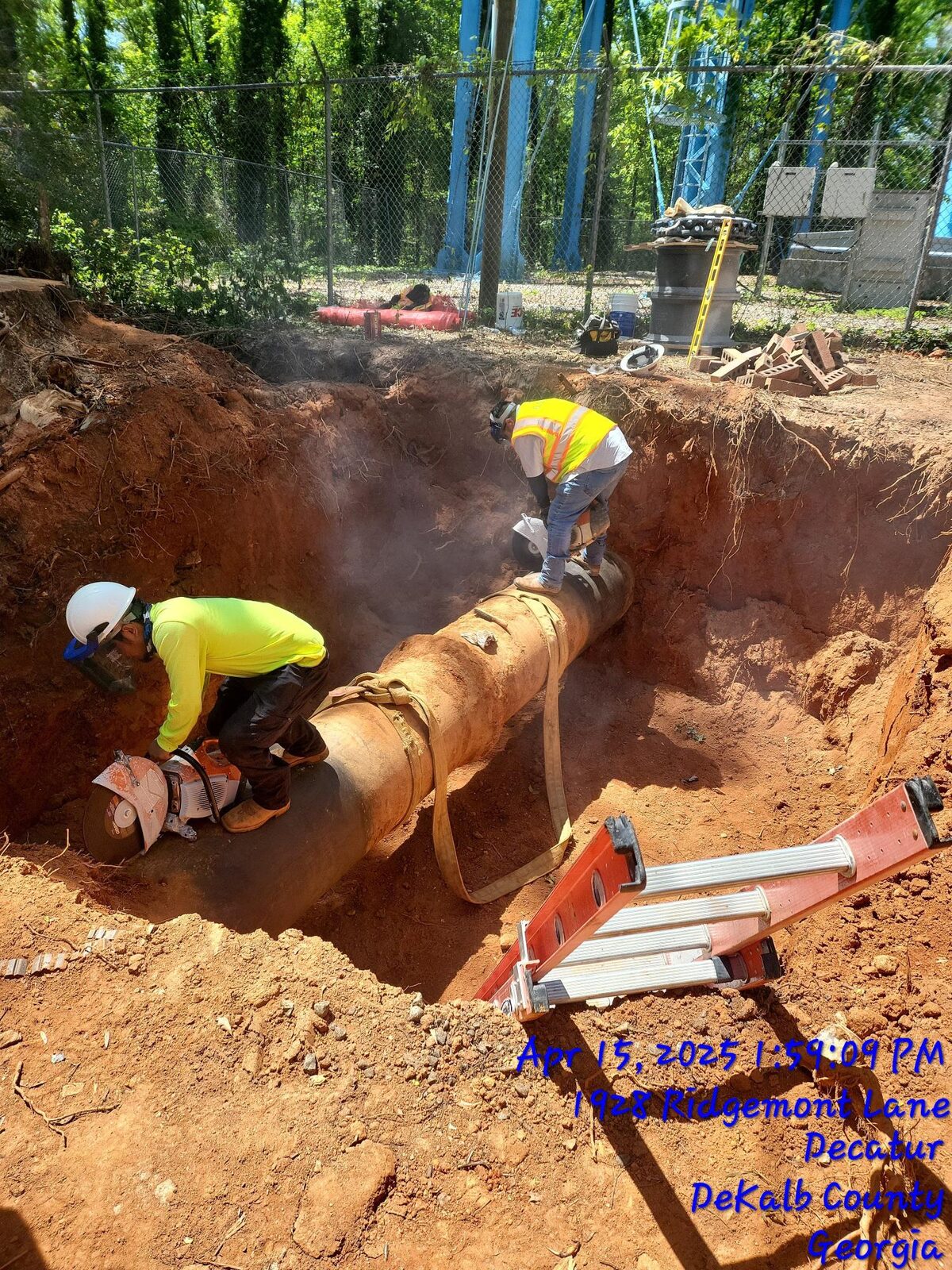 Insertion valve installation, 1:59 PM (2025-04-15).