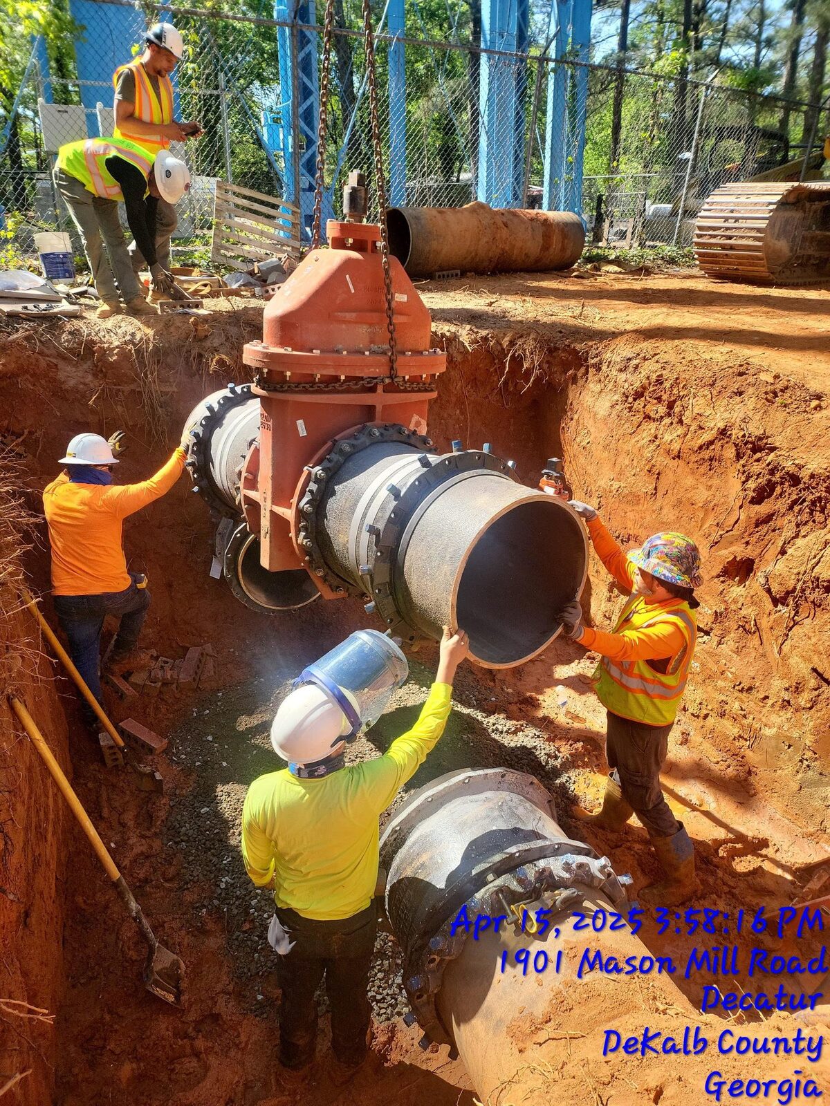Insertion valve installation, 3:58 PM (2025-04-15).