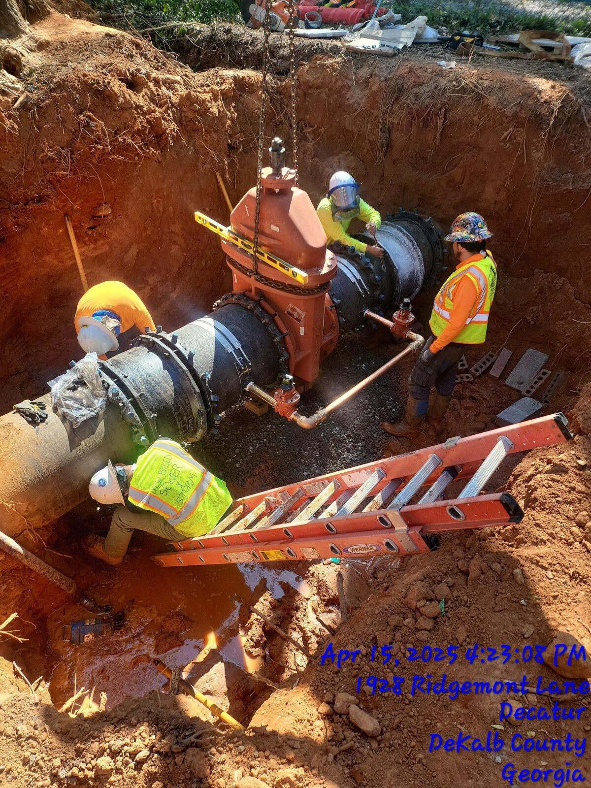 Insertion valve installation complete (2025-04-15).
