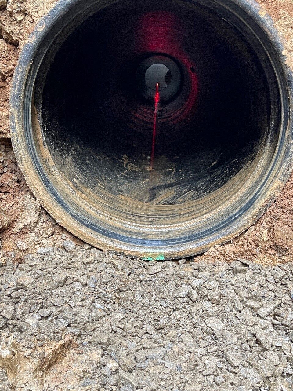 Sewer pipe elevation leveling (GSRR project, 2021-09-18).